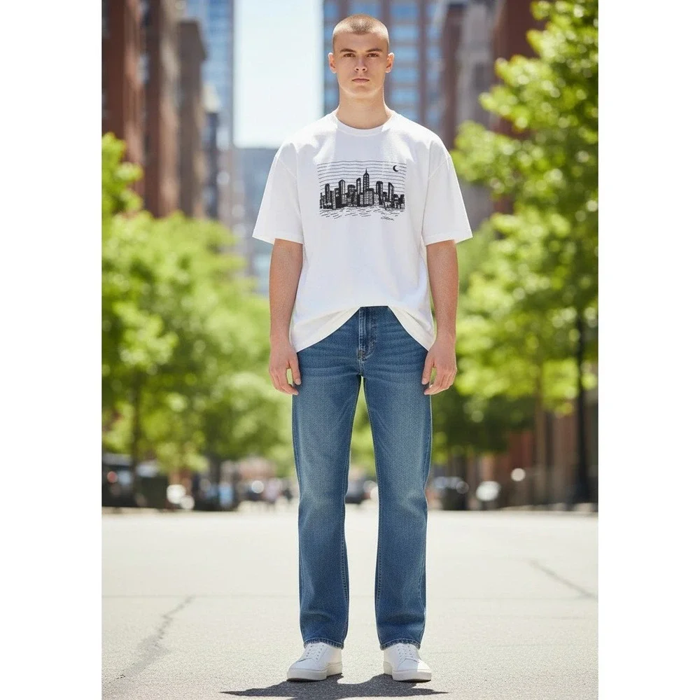 Old Navy Straight Jeans Boys 14 Blue Excellent Built-In Tough Denim